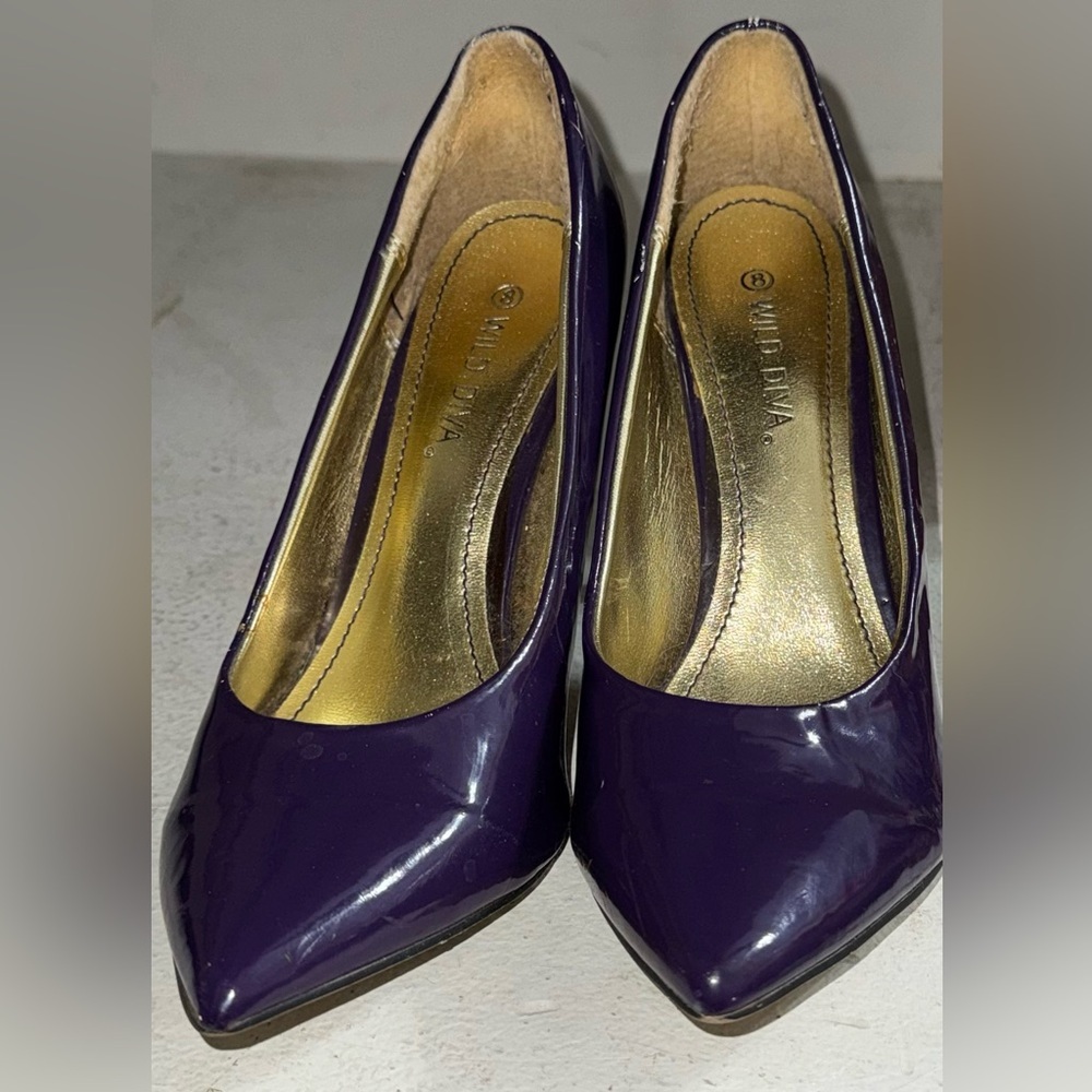 Wild Diva Dark Purple Heels